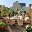 Cadeira Rattan Medena 90x63x70cm Bege Naterial