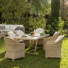 Cadeira Rattan Medena 90x63x70cm Bege Naterial
