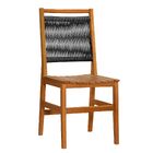 Cadeira Rebeca Madeira Macica Encosto Em Corda Nautica Preta