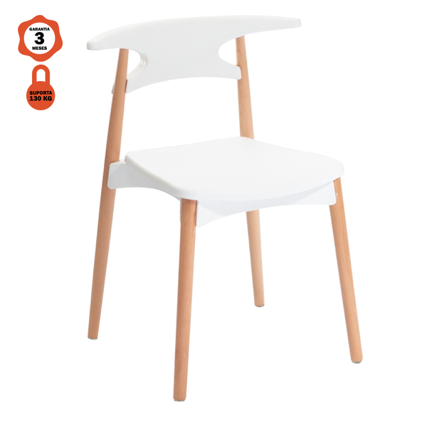 Cadeira Rebecca Design Para Mesa De Jantar Cozinha Branco