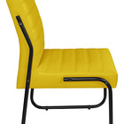 Cadeira Recepção Escritorio Estofada Em Couro Sintetico Amare