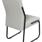 Cadeira Recepção Escritorio Estofada Em Couro Sintetico Gelo