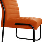 Cadeira Recepção Escritorio Estofada Em Couro Sintetico Laran