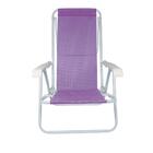 Cadeira Reclinável Aço 8 Posições Lilás