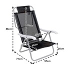 Cadeira Reclinável Sunny 6 Posições Em Alumíno Para Praia Pis