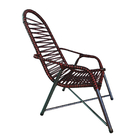 Cadeira Reforçada Adulto Fio Duplo Luxo Vermelho E Preto