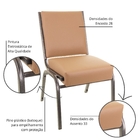 Cadeira Reforçada Auditório Empilhável 150kg Kit 2un Aço E Co