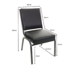 Cadeira Reforçada Auditório Empilhável 150kg Kit 2un Aço E Co