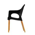 Cadeira Relic Com Braço Preta E Madeira