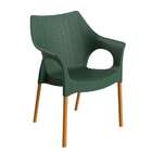 Cadeira Relic Com Braço Verde Alecrim E Madeira