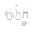 Cadeira resina Elisa 58x82cm Preto Tramontina