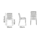 Cadeira plastica  monobloco Isabelle preta