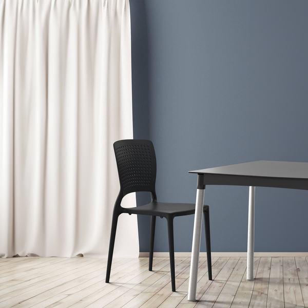 Cadeira Resina Safira Preta 84,5x44 Tramontina