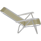 Cadeira de Alumínio Retrátil 4 Posições 85x54cmx66cm Taupe Bel Fix