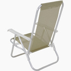 Cadeira de Alumínio Retrátil 4 Posições 85x54cmx66cm Taupe Bel Nordeste