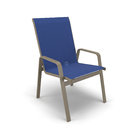 Cadeira Riviera Piscina Praia Alumínio Fendi Tela Azul