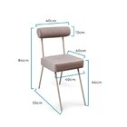 Cadeira Rolinho Veludo Linee Marrom Claro