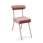 Cadeira Rolinho Veludo Linee Terracota