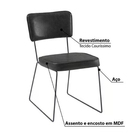 Cadeira Roma Aço Preto - Pu Preto