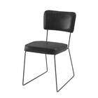 Cadeira Roma Aço Preto - Pu Preto