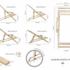 Cadeira Rustic Pinus - Lona - Branco