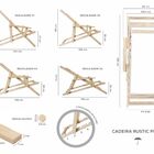 Cadeira Rustic Pinus - Lona - Creme