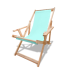 Cadeira Rustic Pinus - Lona - Verde Agua