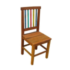 Cadeira Rústica Arco-íris Em Madeira De Demolição - Cód 240