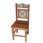 Cadeira Rústica Mosaic Em Madeira De Demolição - Cód 1377