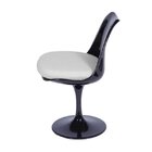 Cadeira Saarinen Abs Preta Almofada Em Pu Branca - Or Design