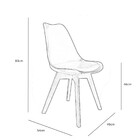 Cadeira Saarinen Amarela - Base Wood