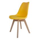 Cadeira Saarinen Amarela - Base Wood