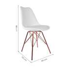 Cadeira Saarinen Branca - Base Tower Cobre