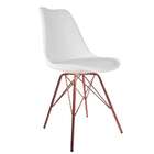 Cadeira Saarinen Branca - Base Tower Cobre
