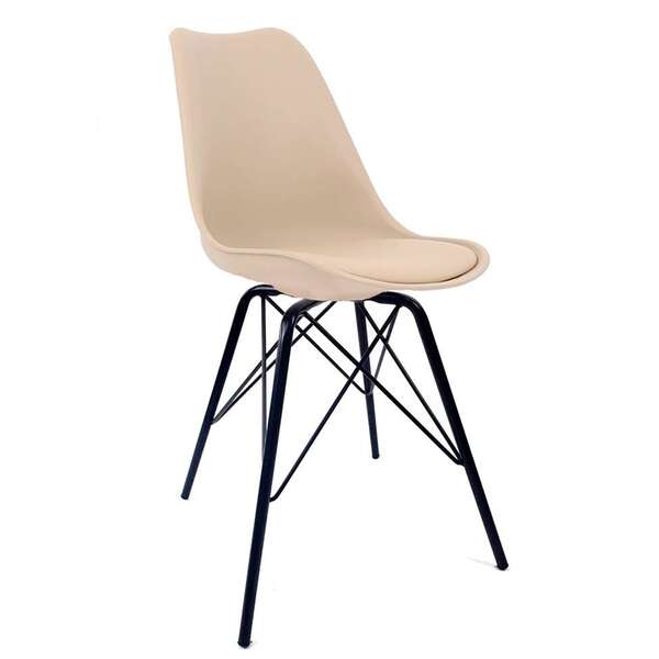 Cadeira Saarinen Nude - Base Tower Preto