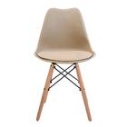 Cadeira Saarinen Nude Empório Tiffany Base Em Madeira