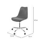 Cadeira Saarinen Office Konkret E Cromada