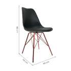 Cadeira Saarinen Preta - Base Tower Cobre