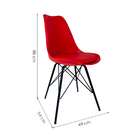 Cadeira Saarinen Vermelha - Base Tower Preto