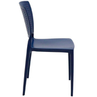 Cadeira Safira Azul Yale Polipropileno E Fibra De Vidro 6un -