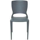 Cadeira Safira Grafite Polipropileno E Fibra De Vidro 6un - T