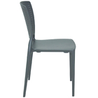 Cadeira Safira Grafite Polipropileno E Fibra De Vidro 6un - T