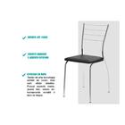 Cadeira Sala De Jantar 1700 Kit 4 Un Cromado/courano Preto -