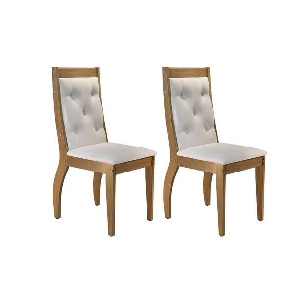Cadeira Sala De Jantar Ágata Kit 2 Un Imbuia/veludo Creme - R