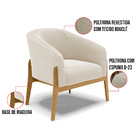 Cadeira Sala De Jantar Base De Madeira Kit 2 Stella Bouclê D0