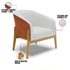 Cadeira Sala De Jantar Base De Madeira Kit 2 Stella Pto/linho