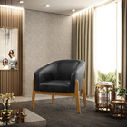 Cadeira Sala De Jantar Base De Madeira Kit 2 Stella Sintético