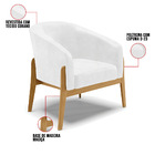 Cadeira Sala De Jantar Base De Madeira Kit 2 Stella Sintético