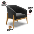 Cadeira Sala De Jantar Base De Madeira Kit 2 Stella Suede D03