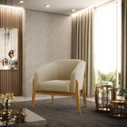 Cadeira Sala De Jantar Base De Madeira Kit 2 Stella Suede D03